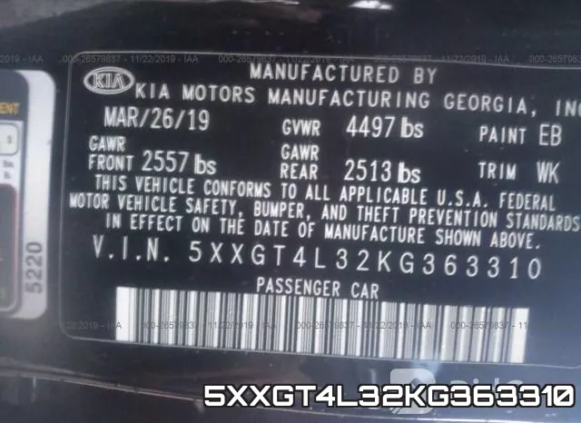 5XXGT4L32KG363310 фото 7