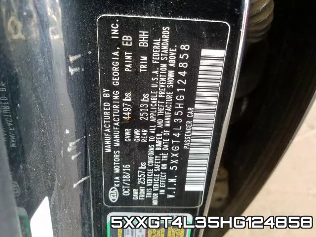 5XXGT4L35HG124858 фото 2