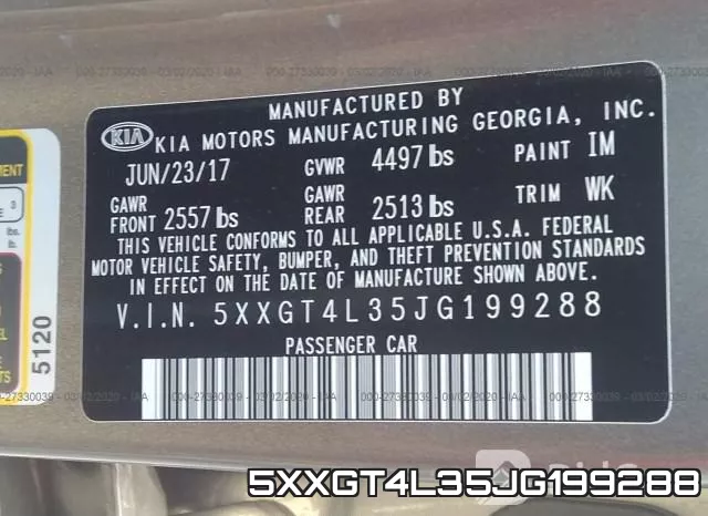 5XXGT4L35JG199288 фото 8