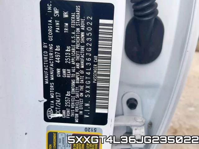 5XXGT4L36JG235022 фото 2