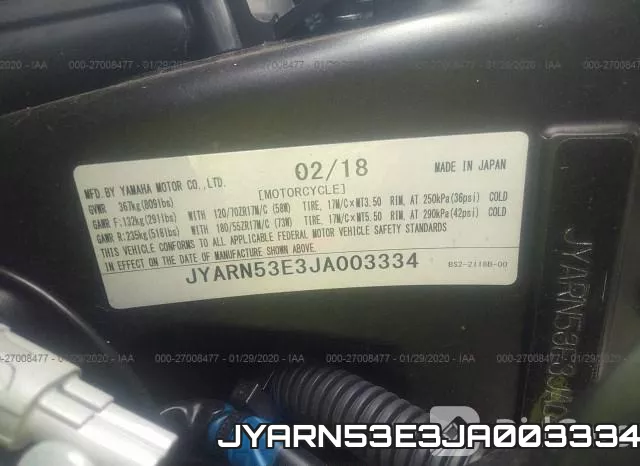 JYARN53E3JA003334 фото 2
