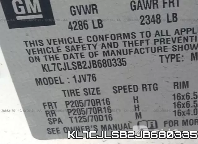 KL7CJLSB2JB680335 фото 6