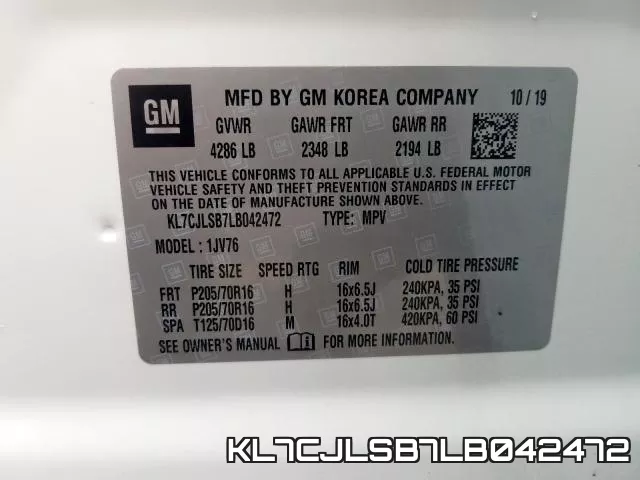 KL7CJLSB7LB042472 фото 2