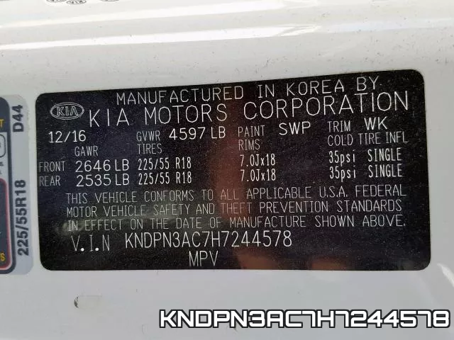 KNDPN3AC7H7244578 фото 2