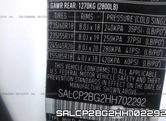 SALCP2BG2HH702292 фото 9