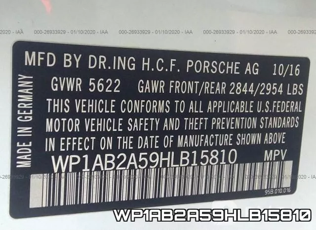 WP1AB2A59HLB15810 фото 8