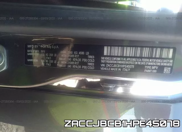 ZACCJBCB1HPE45078 фото 8