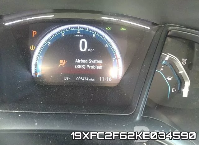 19XFC2F62KE034590 фото 7