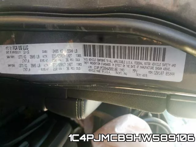1C4PJMCB9HW589106 фото 2