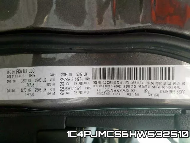 1C4PJMCS6HW532510 фото 2