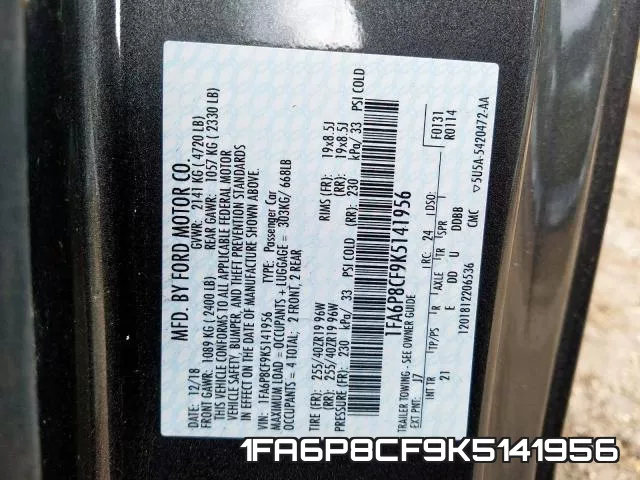 1FA6P8CF9K5141956 фото 2