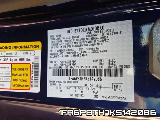 1FA6P8TH7K5142086 фото 2
