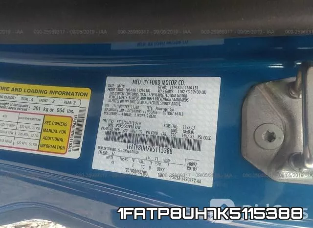 1FATP8UH7K5115388 фото 10