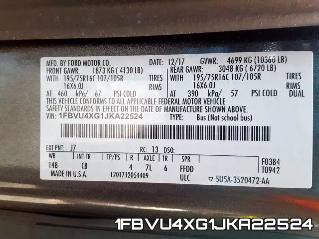 1FBVU4XG1JKA22524 фото 2