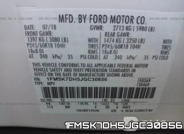 1FM5K7DH5JGC30856 фото 6
