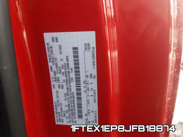 1FTEX1EP8JFB18874 фото 2