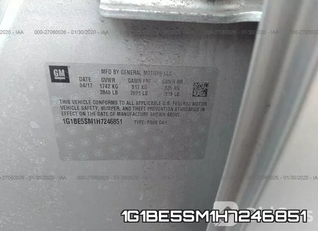 1G1BE5SM1H7246851 фото 9