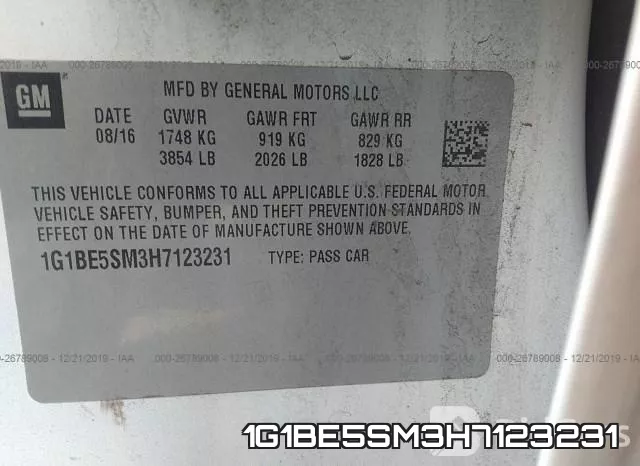 1G1BE5SM3H7123231 фото 9