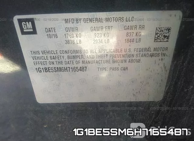 1G1BE5SM6H7165487 фото 6