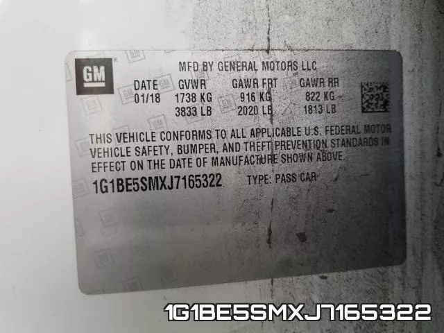 1G1BE5SMXJ7165322 фото 2