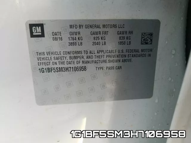 1G1BF5SM3H7106958 фото 2