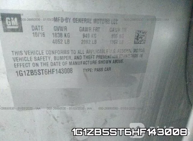 1G1ZB5ST6HF143008 фото 10