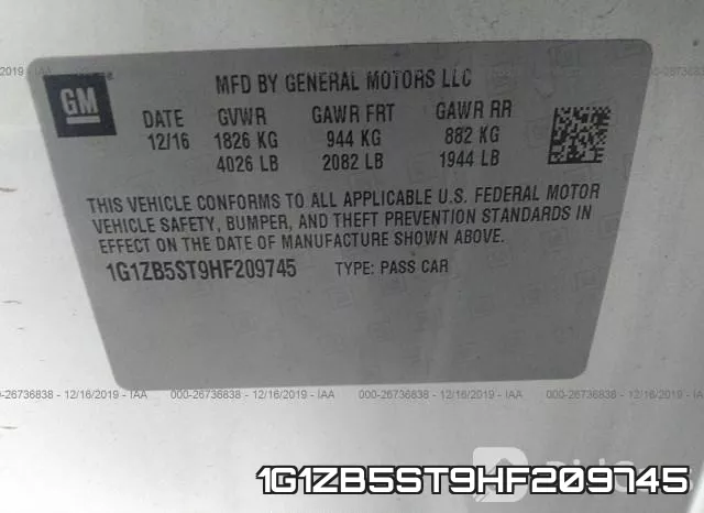 1G1ZB5ST9HF209745 фото 9