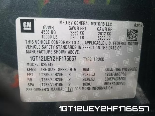 1GT12UEY2HF176657 фото 2