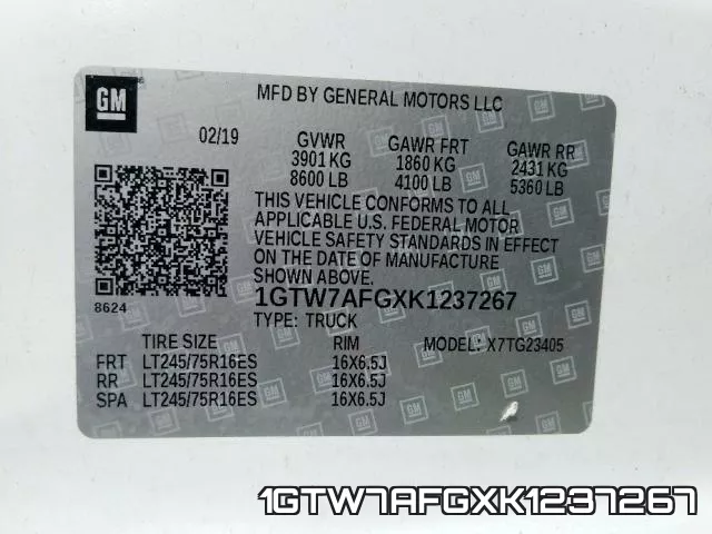 1GTW7AFGXK1237267 фото 2