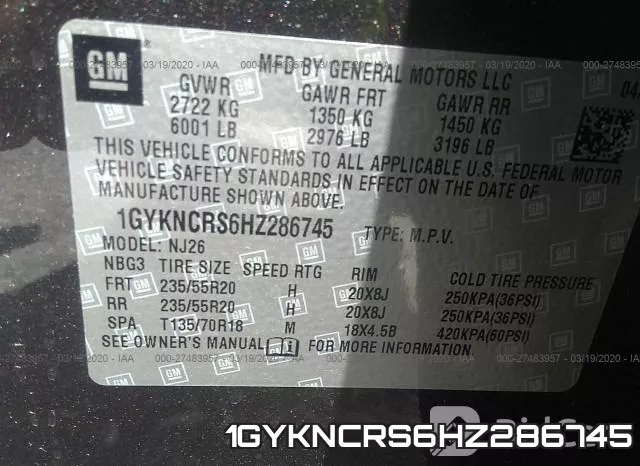 1GYKNCRS6HZ286745 фото 7