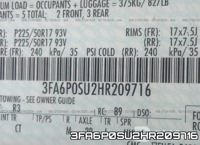 3FA6P0SU2HR209716 фото 7