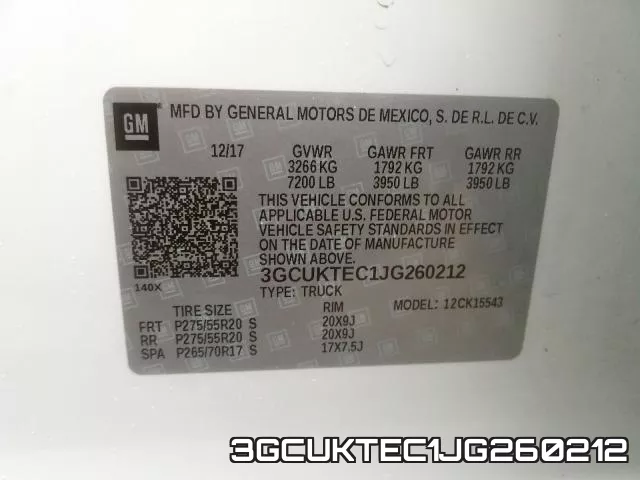 3GCUKTEC1JG260212 фото 2