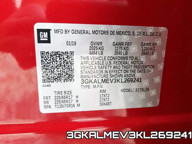 3GKALMEV3KL269241 фото 2
