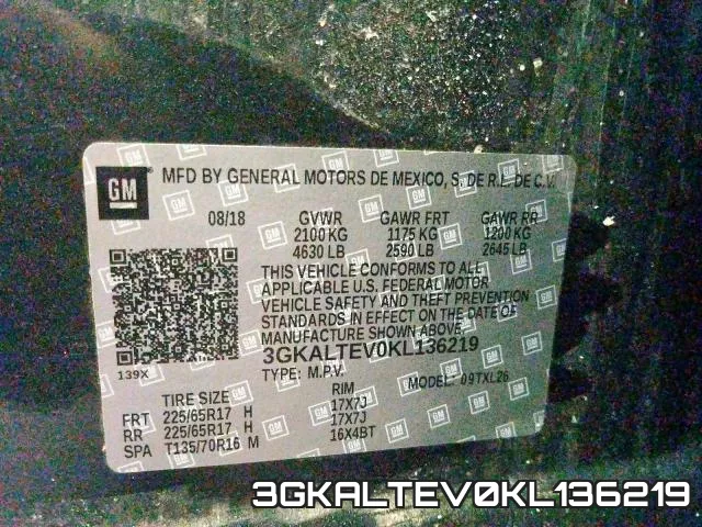 3GKALTEV0KL136219 фото 2