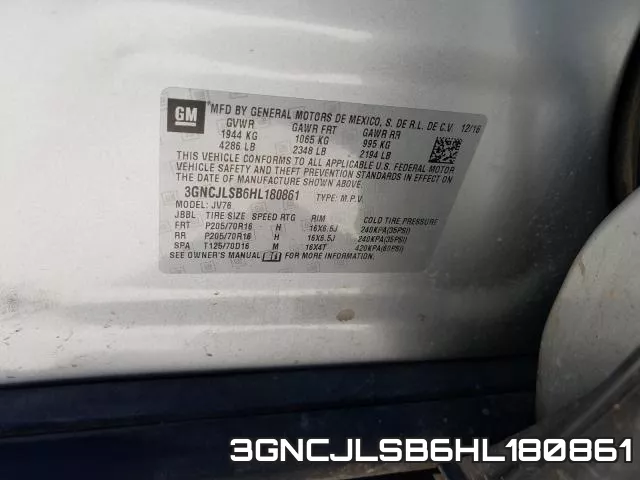 3GNCJLSB6HL180861 фото 2