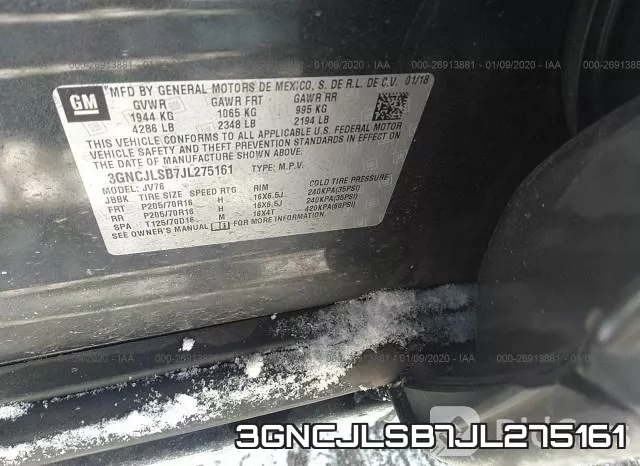 3GNCJLSB7JL275161 фото 7