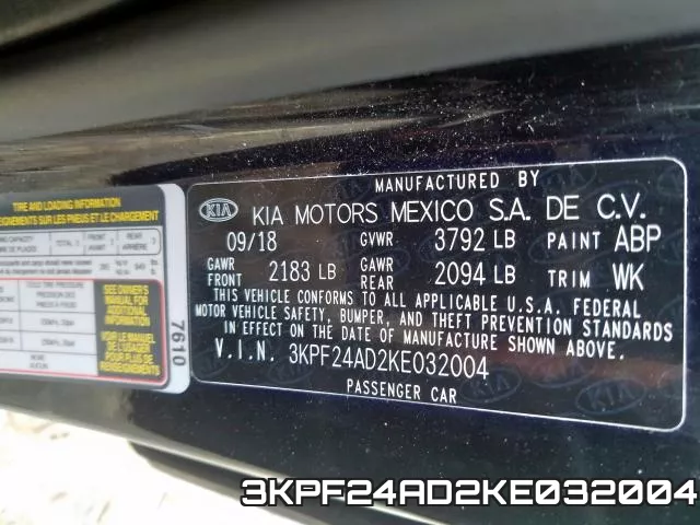 3KPF24AD2KE032004 фото 2