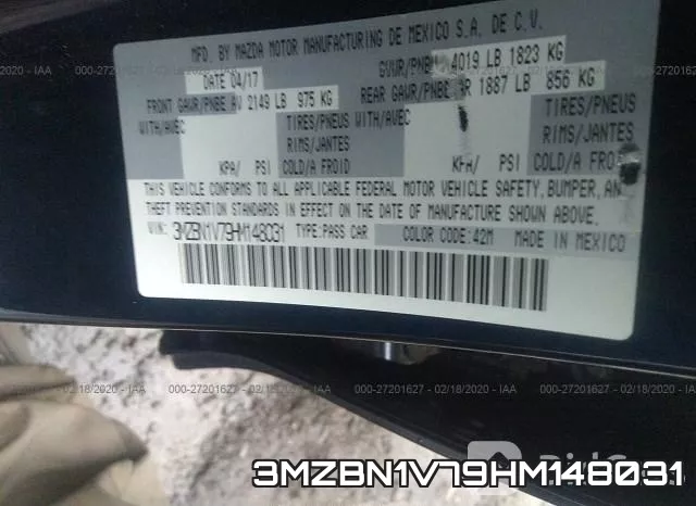 3MZBN1V79HM148031 фото 8