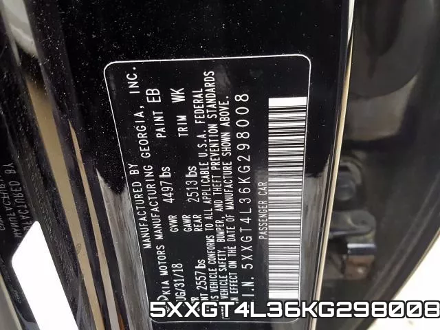 5XXGT4L36KG298008 фото 2