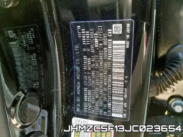 JHMZC5F13JC023654 фото 2