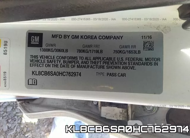KL8CB6SA0HC762974 фото 7