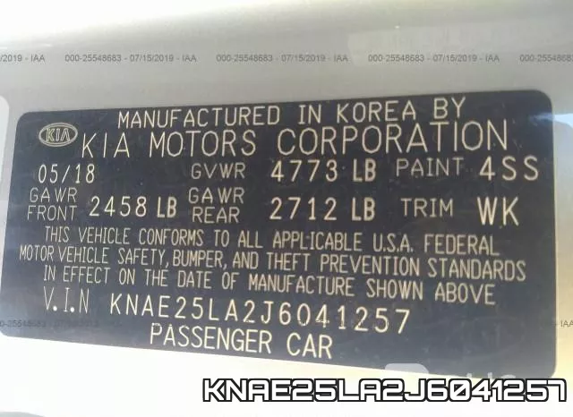 KNAE25LA2J6041257 фото 6