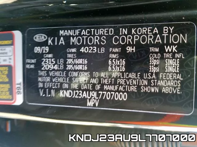 KNDJ23AU9L7707000 фото 2