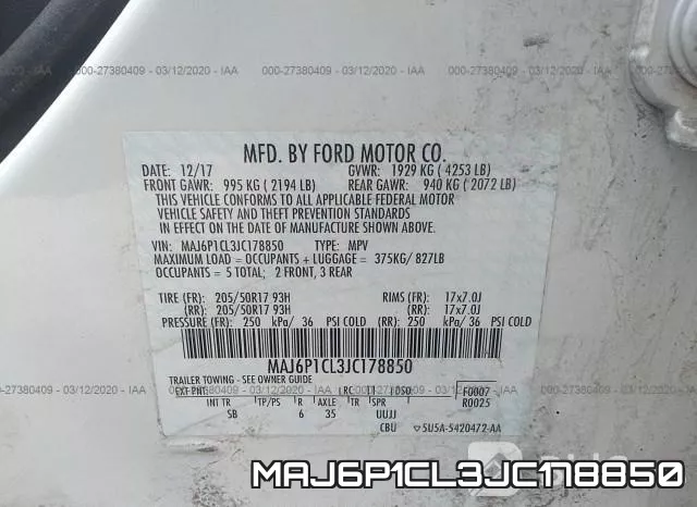 MAJ6P1CL3JC178850 фото 6