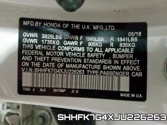 SHHFK7G4XJU226263 фото 2
