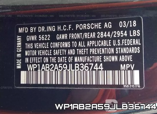 WP1AB2A59JLB36744 фото 6