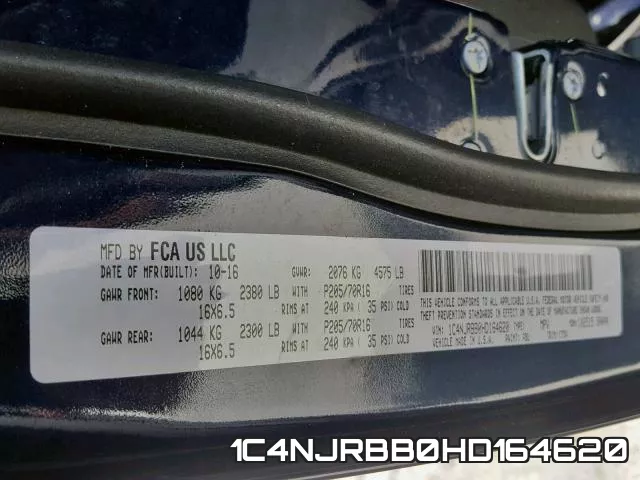 1C4NJRBB0HD164620 фото 2