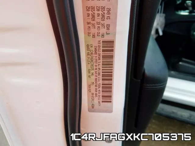 1C4RJFAGXKC705375 фото 2