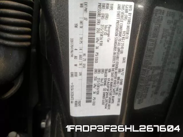 1FADP3F26HL267604 фото 2