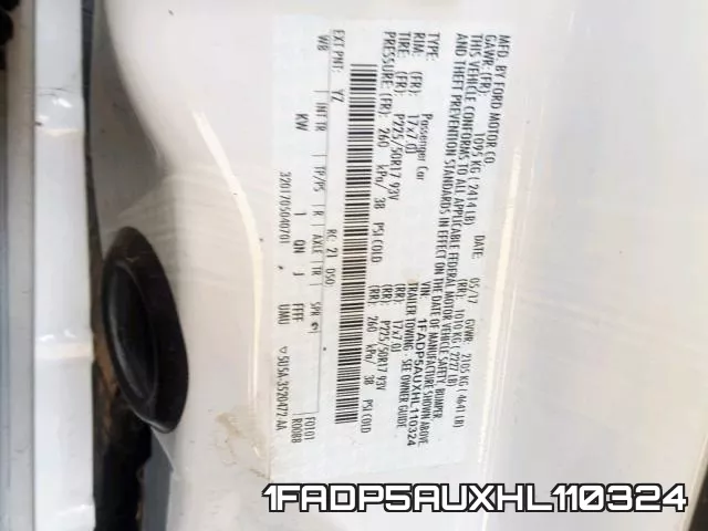 1FADP5AUXHL110324 фото 2
